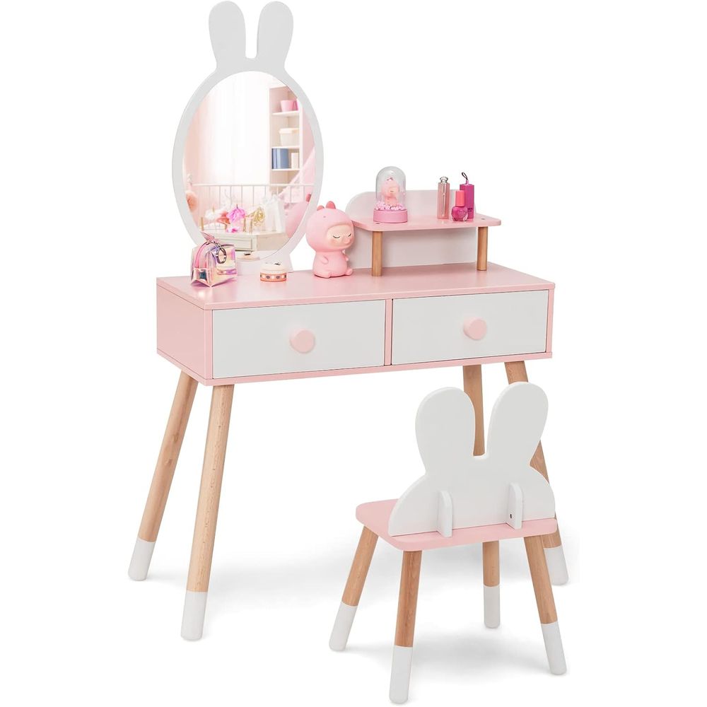 Beauty Makeup Vanity Set - EY Kids Vanity, Set Tavolo e