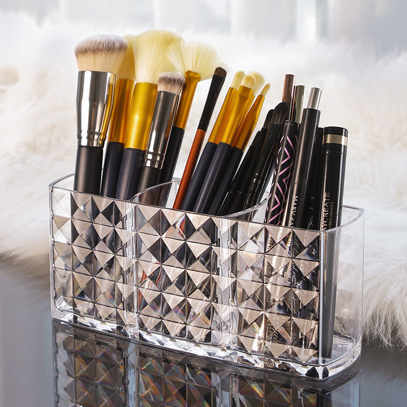 Beauty Kiss Makeup - Organizer cosmetico in acrilico trasparente -