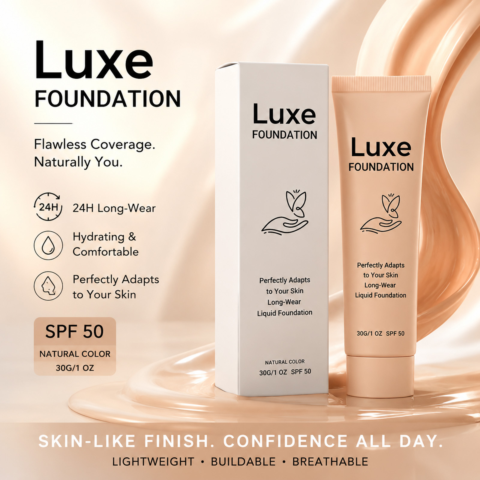 Beauty Makeup Cream - Fondotinta SPF 50+ che cambia colore,