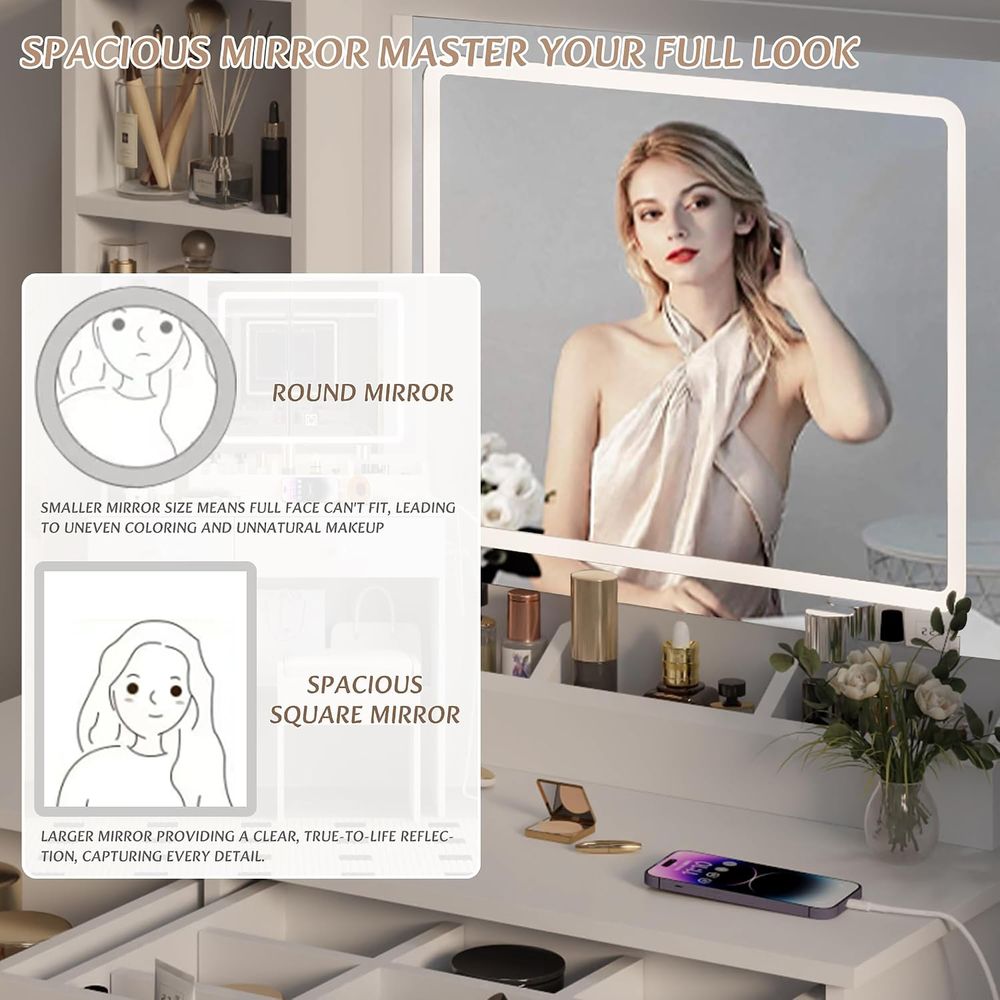 Set tavolo da toeletta, specch - Beauty Makeup Vanity Set recensione e prezzo
